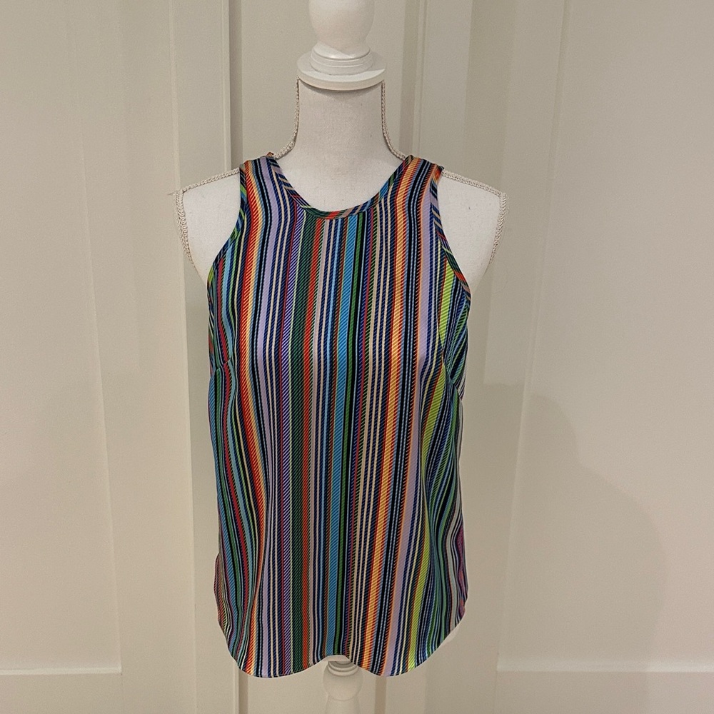 Milly Rainbow Striped Tank Top